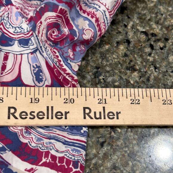 Charter Club Womens Shirt 12 Pink Blue Paisley Button Up Relaxed Fit Long Sleeve - Picture 6 of 8